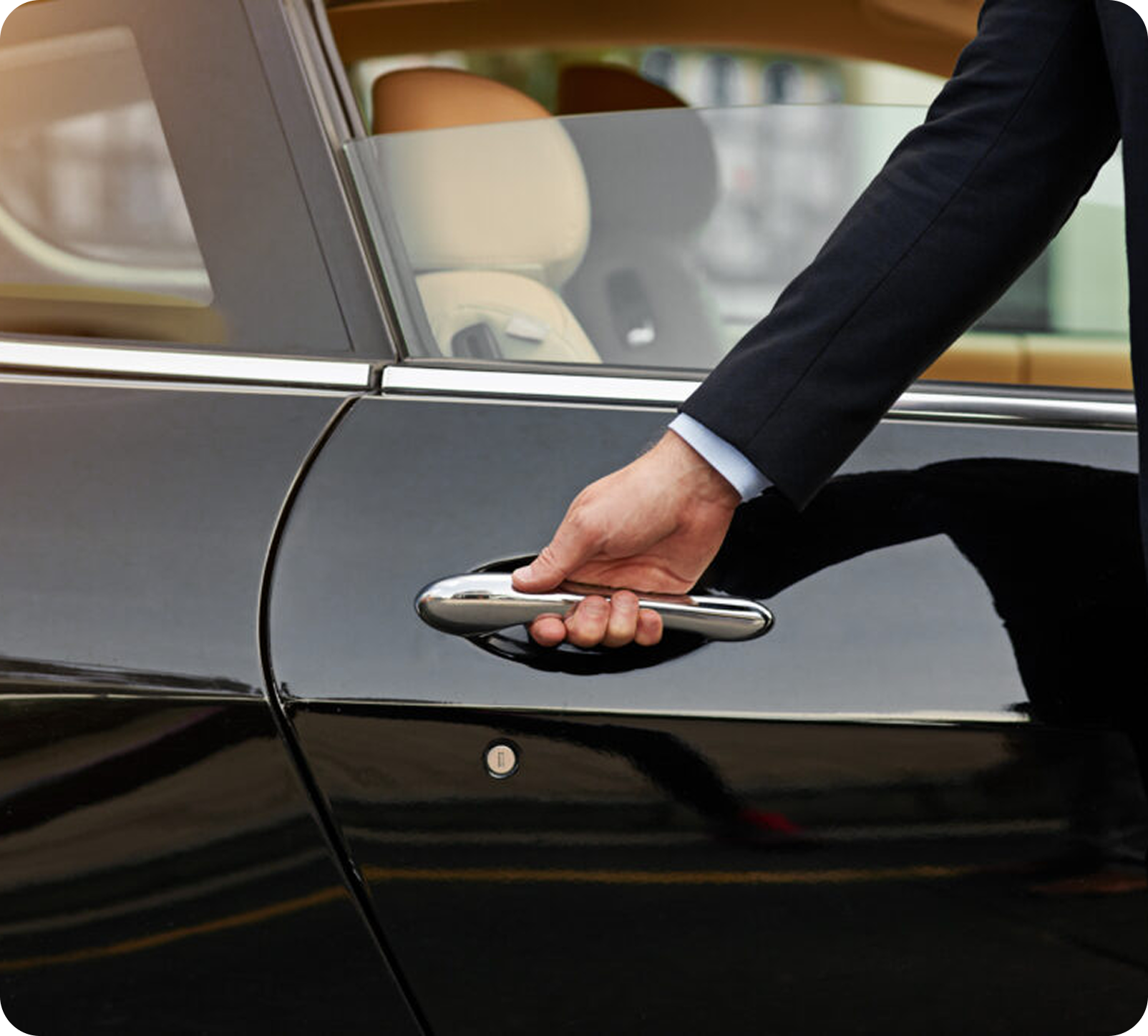Chauffeur opening car door